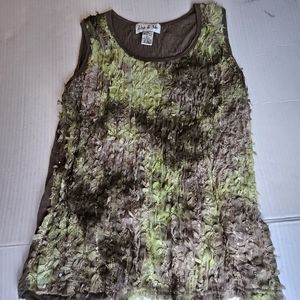 Lisa and Me Women Ribbon Top Size Large